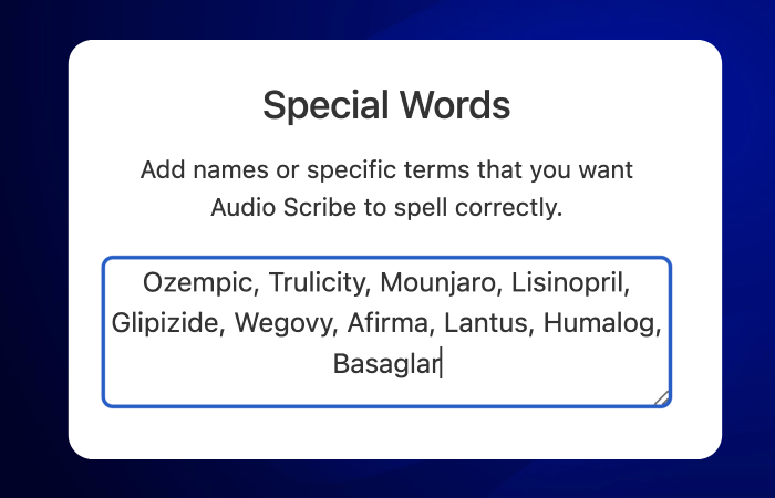 Use special words to recognize uncommon words.