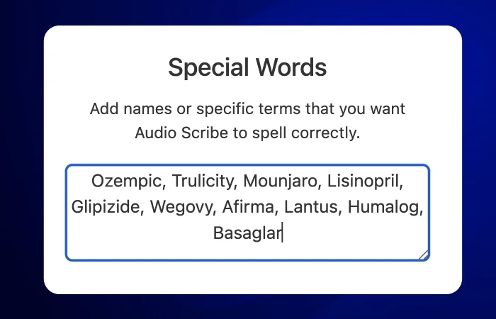 Use special words to recognize uncommon words.